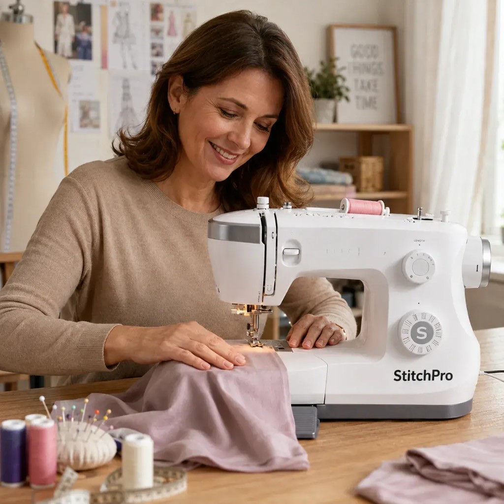 StitchPro™ FabricSense — automatické prispôsobenie tkanine